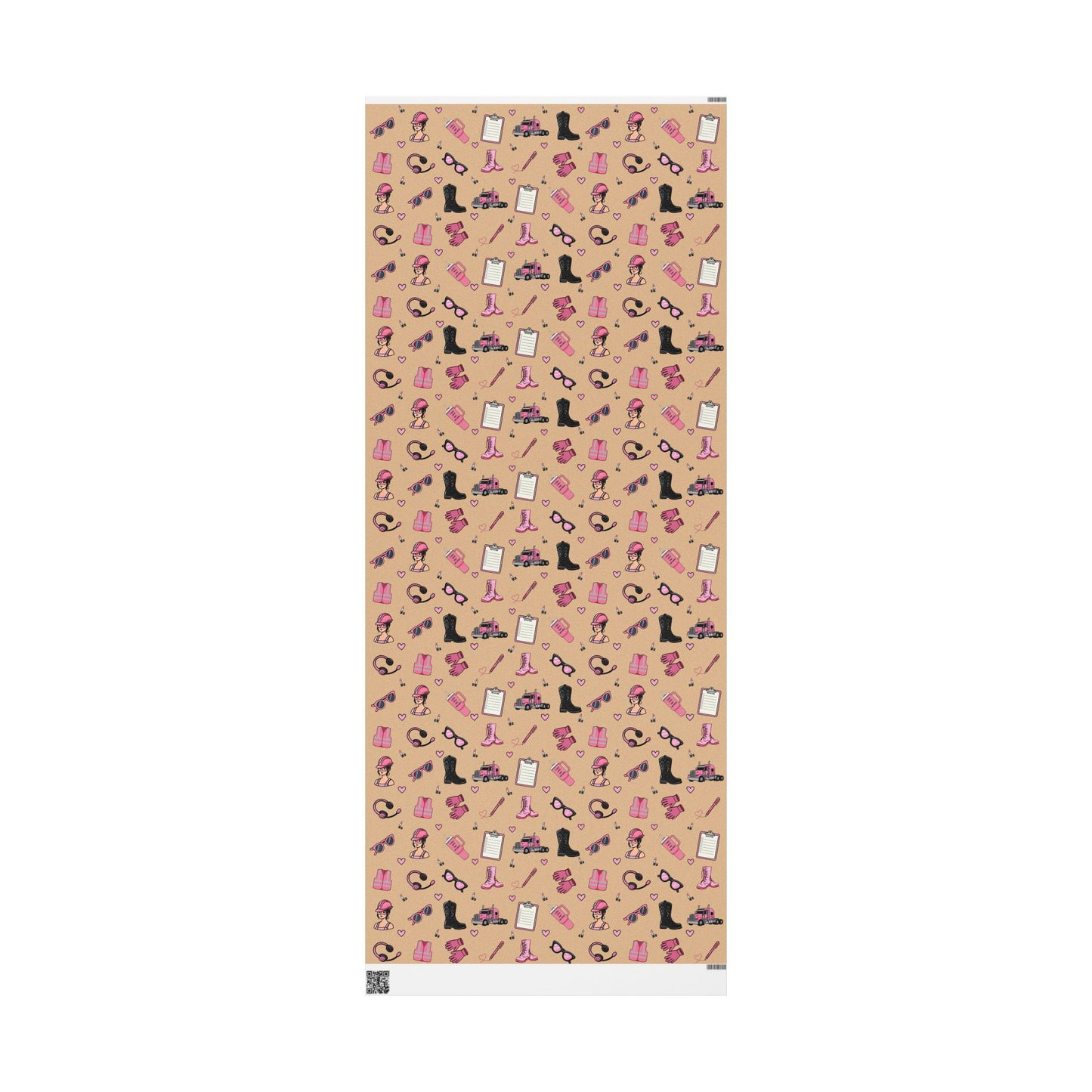 Sandy Trucker Charm Gift Wrapping Paper , Feminine Trucker Theme to celebrate the driver you know