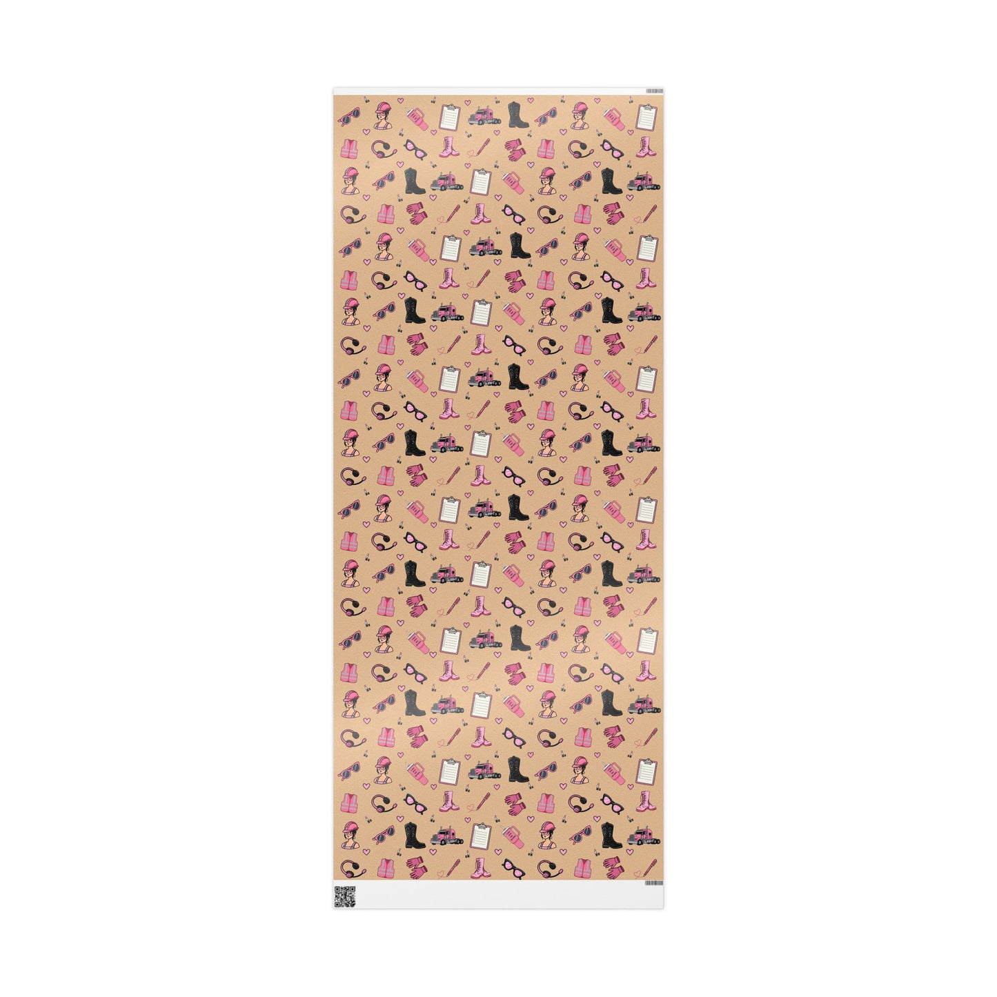 Sandy Trucker Charm Gift Wrapping Paper , Feminine Trucker Theme to celebrate the driver you know
