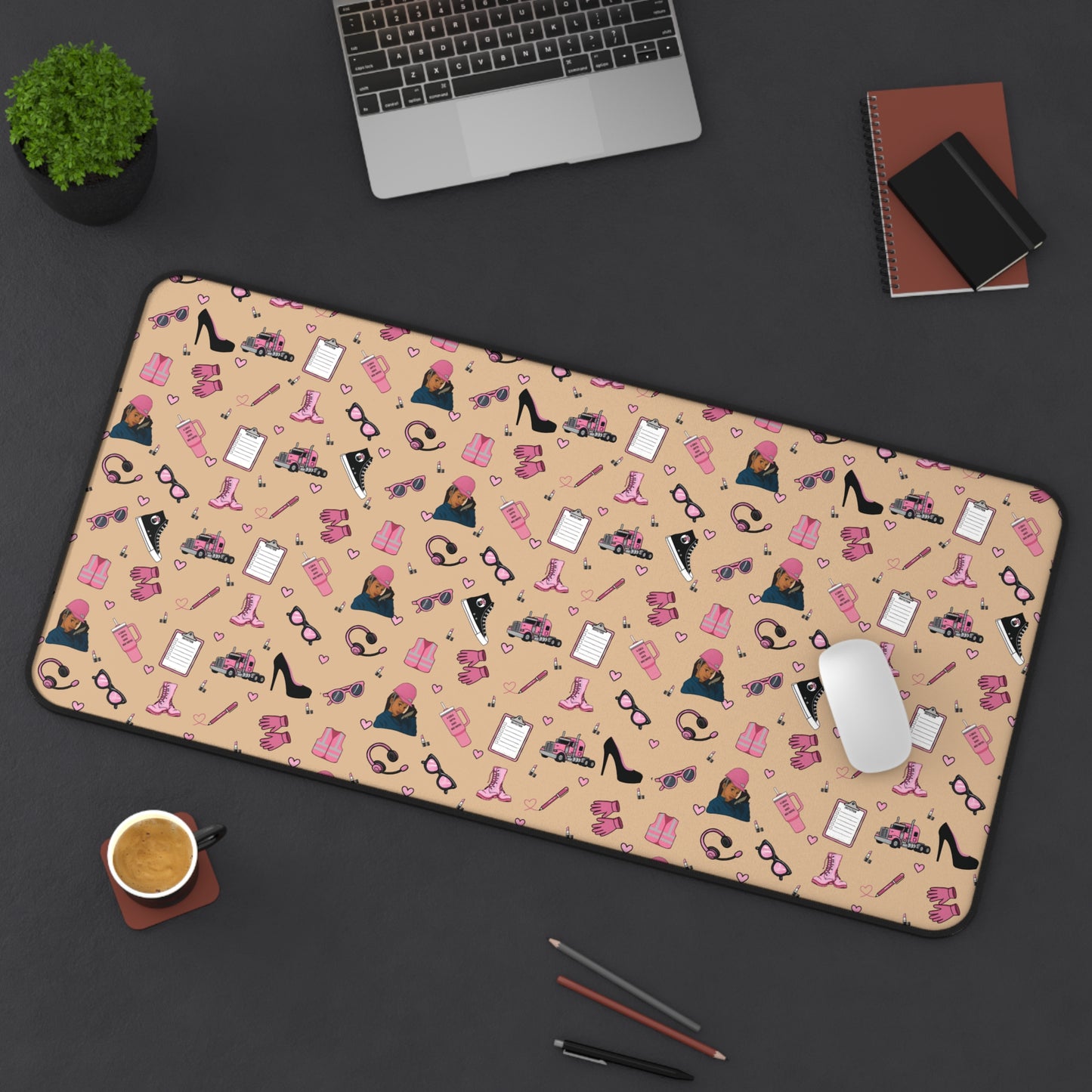 Sand Trucker Charm Mouse Pad female truck driver Office Accessories