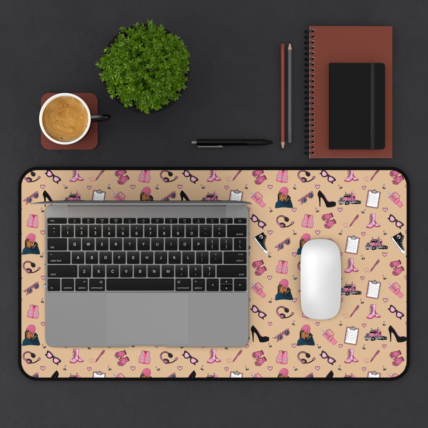 Sand Trucker Charm Mouse Pad female truck driver Office Accessories